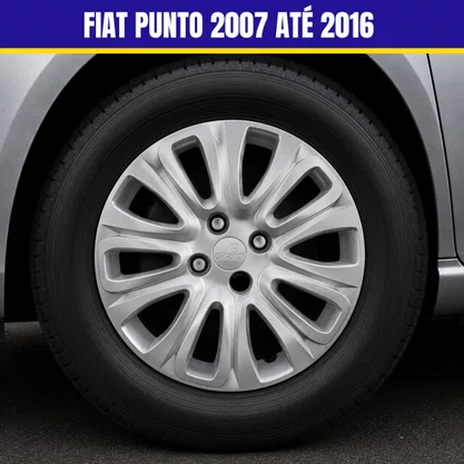Jogo Calota Aro 15 Fiat Punto 2007 Até 2016 