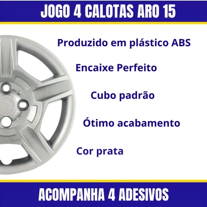 Jogo Calota Aro 15 Ford Ecosport 2012