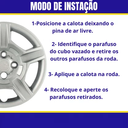 Jogo Calota Aro 15 Ford Ecosport 2012
