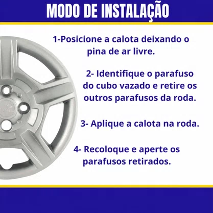Jogo Calota Aro 15 Ford Ecosport 2012