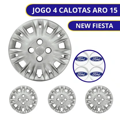 Jogo Calota Aro 15 Ford New Fiesta 2014 Até 2017