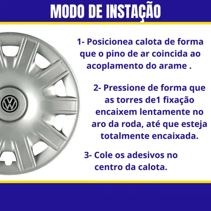 Jogo Calota Aro 15 Fox 2006 a 2009 Pressão