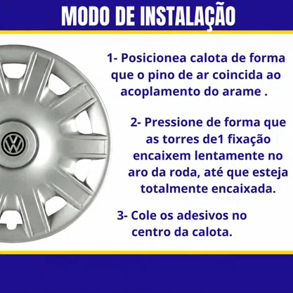 Jogo Calota Aro 15 Fox 2006 a 2009 Pressão
