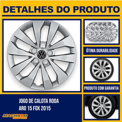 Jogo Calota Aro 15 Fox Polo 2015 Até 2020