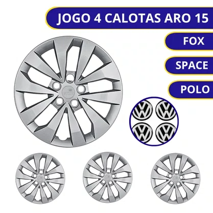 Jogo Calota Aro 15 Fox Polo 2015 Até 2020