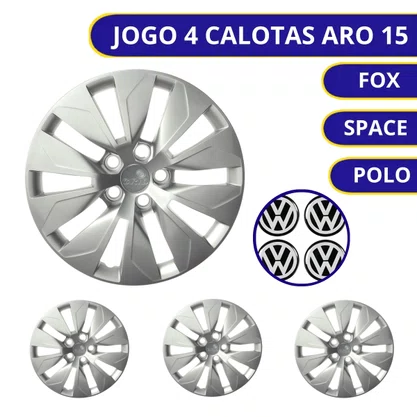 Jogo Calota Aro 15 Fox Space Fox Polo Após 2015 