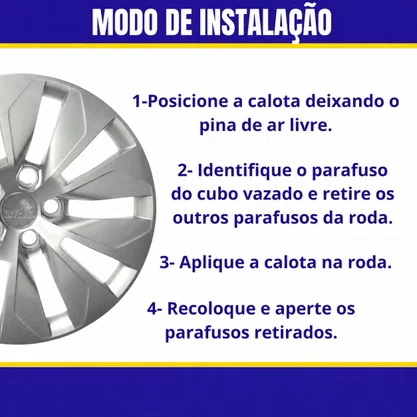 Jogo Calota Aro 15 Fox Space Fox Polo Após 2015 