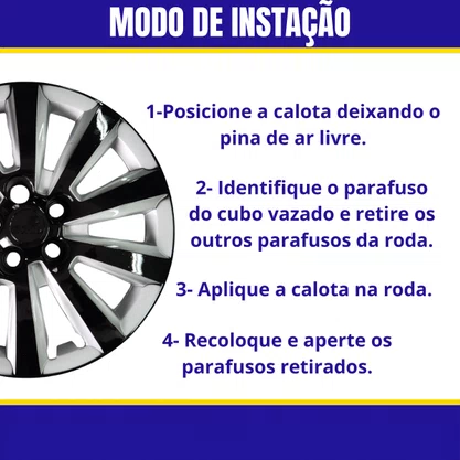 Jogo Calota Aro 15 Fox/Space/Polo 2014 Cubo Padrão