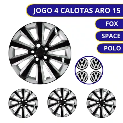 Jogo Calota Aro 15 Fox/Space/Polo 2014 Cubo Padrão