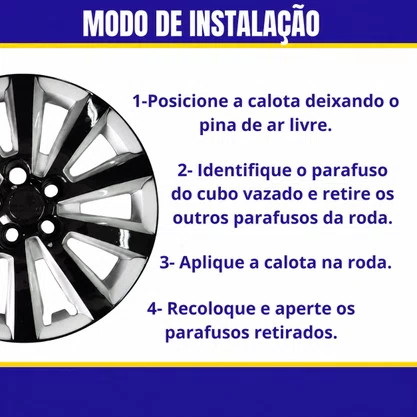 Jogo Calota Aro 15 Fox/Space/Polo 2014 Cubo Padrão