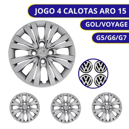 Jogo Calota Aro 15 Gol G7 20017 Até 2018