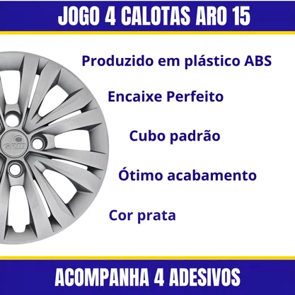 Jogo Calota Aro 15 Gol G7 20017 Até 2018
