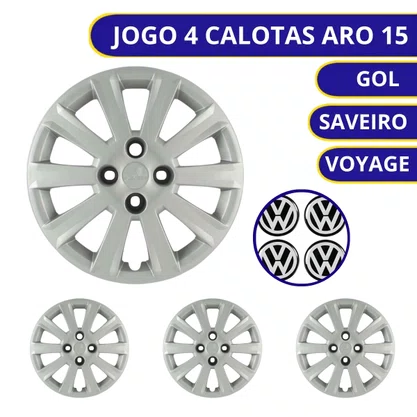 Jogo Calota Aro 15 Gol Voyage G5 2009 Até 2013