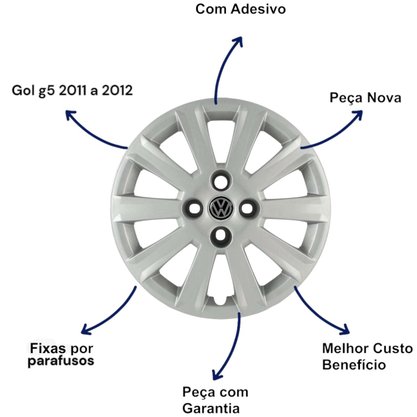 Jogo Calota Aro 15 Gol Voyage G5 2009 Até 2013