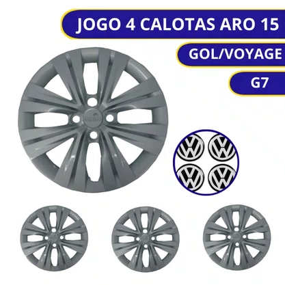 Jogo Calota Aro 15 Gol Voyage Saveiro G7 Após 2017 Grafite
