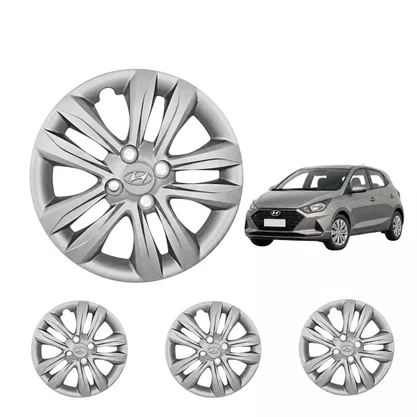 Jogo Calota Aro 15 HB20 Hatch Sedan 2012 Até 2016 Prata