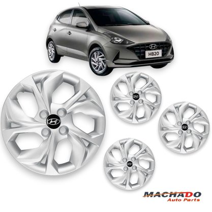 Jogo Calota Aro 15 Hyundai Hatch Sedan HB20 2019 Até 2022 