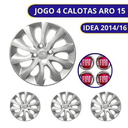 Jogo Calota Aro 15 Idea Punto 2012 Até 2016 