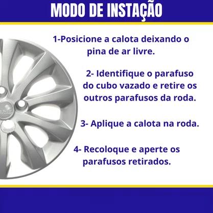 Jogo Calota Aro 15 Idea Punto 2012 Até 2016 