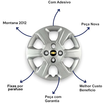 Jogo Calota Aro 15 Chevrolet Montana 2011 Até 2020