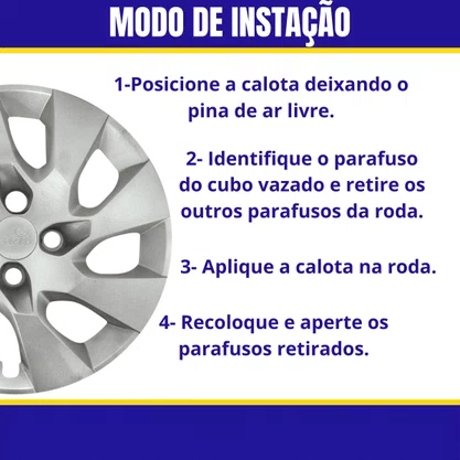 Jogo Calota Aro 15 Onix Prisma 2014 até 2016 