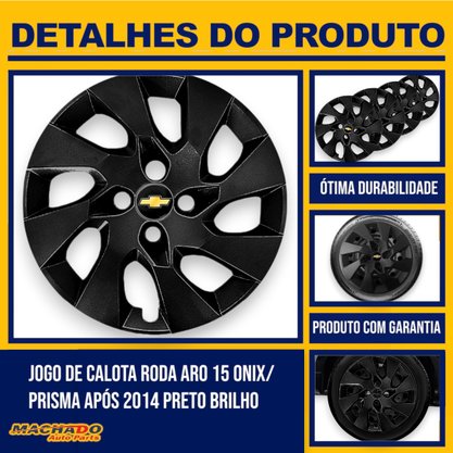 Jogo Calota Aro 15 Onix Prisma Celta 2013 até 2016