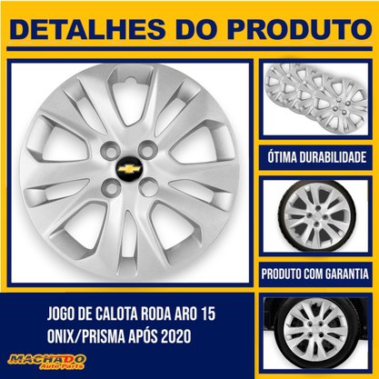 Jogo Calota Aro 15 Chevrolet Onix Prisma Após 2020 