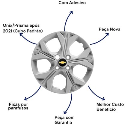 Jogo Calota Aro 15 Onix Prisma Após 2021