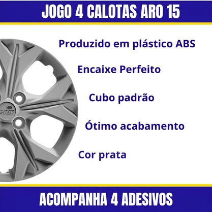 Jogo Calota Aro 15 Onix Prisma Após 2021