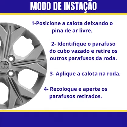 Jogo Calota Aro 15 Onix Prisma Após 2021