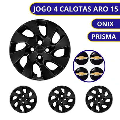 Jogo Calota Aro 15 Onix Prisma Celta 2013 até 2016