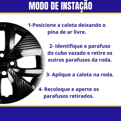 Jogo Calota Aro 15 Polo Track 2021 Até 2024 Preto Brilho