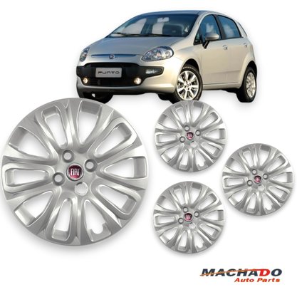 Jogo Calota Aro 15 Fiat Punto 2007 Até 2016 
