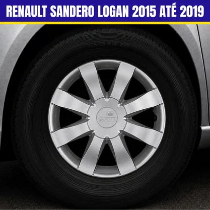 Jogo Calota Aro 15 Renault Sandero Logan 2015 Até 2019