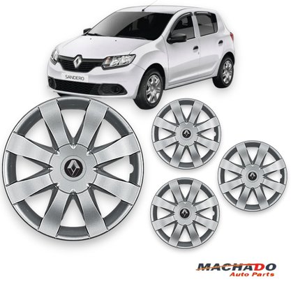 Jogo Calota Aro 15 Renault Sandero Logan 2015 Até 2019