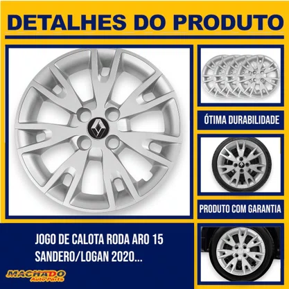 Jogo Calota Aro 15 Sandero Logan Após 2020