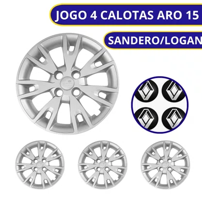 Jogo Calota Aro 15 Sandero Logan Após 2020