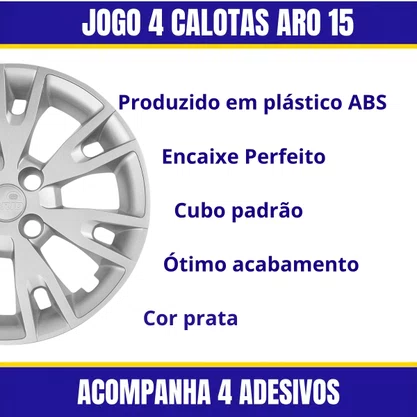 Jogo Calota Aro 15 Sandero Logan Após 2020