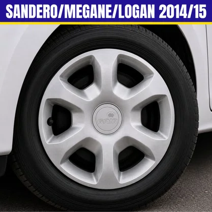 Jogo Calota Aro 15 Sandero Megane Logan 2015 Prata