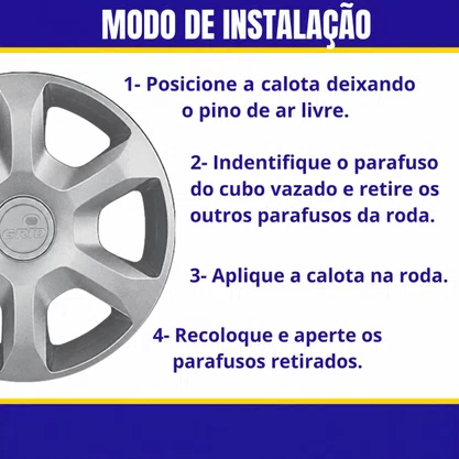 Jogo Calota Aro 15 Sandero Megane Logan 2015 Prata