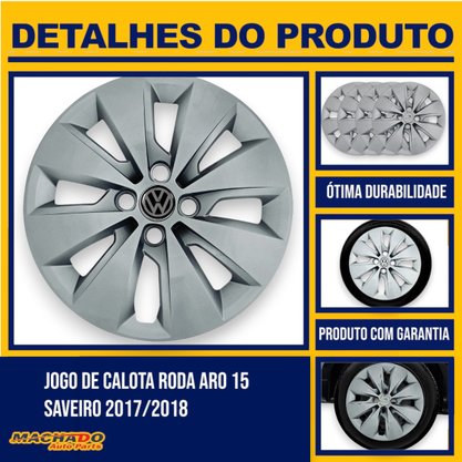 Jogo Calota Aro 15 Saveiro G6 G7 2013 até 2022