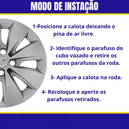 Jogo Calota Aro 15 Saveiro G6 G7 2013 até 2022