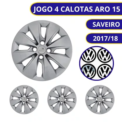 Jogo Calota Aro 15 Saveiro G6 G7 2013 até 2022