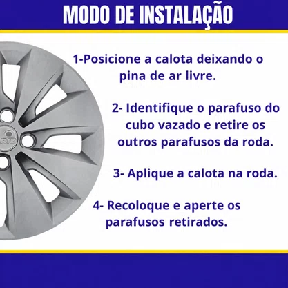 Jogo Calota Aro 15 Saveiro G6 G7 2013 até 2022