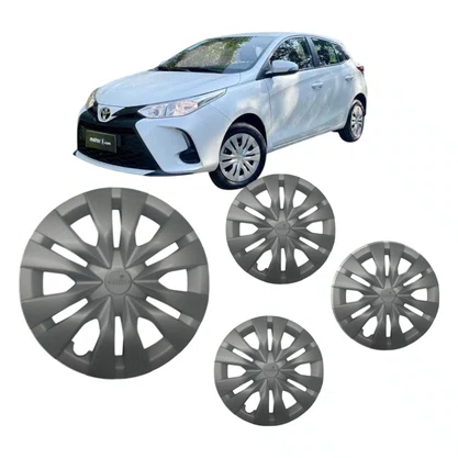 Jogo Calota Aro 15 Yaris 2023 Grafite