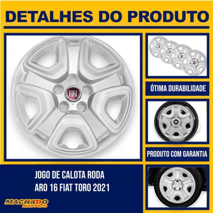 Jogo Calota Aro 16 Fiat Toro 2021 