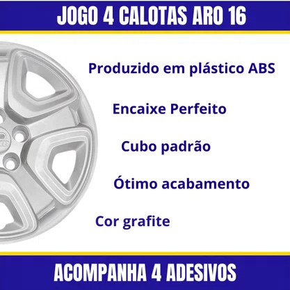 Jogo Calota Aro 16 Fiat Toro 2021 