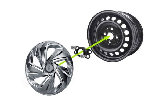 Jogo de Calotas Esportivas Aro 14 NITRO Graphite Unicolor ELITTE