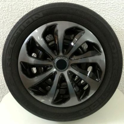 Jogo de Calotas Esportivas Aro 15 VELOX Graphite e Black ELITTE