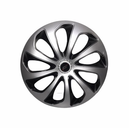 Jogo de Calotas Esportivas Aro 15 Velox Silver e Black ELITTE